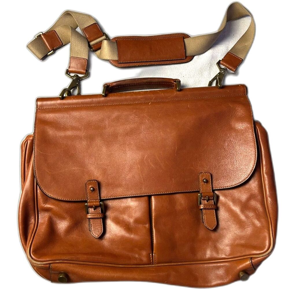 Trafalgar Brown Leather Briefcase Messenger Satchel Shoulder Bag